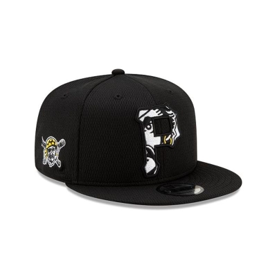 Black Pittsburgh Pirates Hat - New Era MLB Batting Practice 9FIFTY Snapback Caps USA8934627